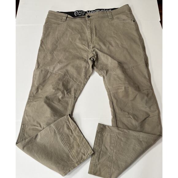 Wrangler Men’s khaki Double Knee Work‎ Pants 42x32 - Picture 1 of 8